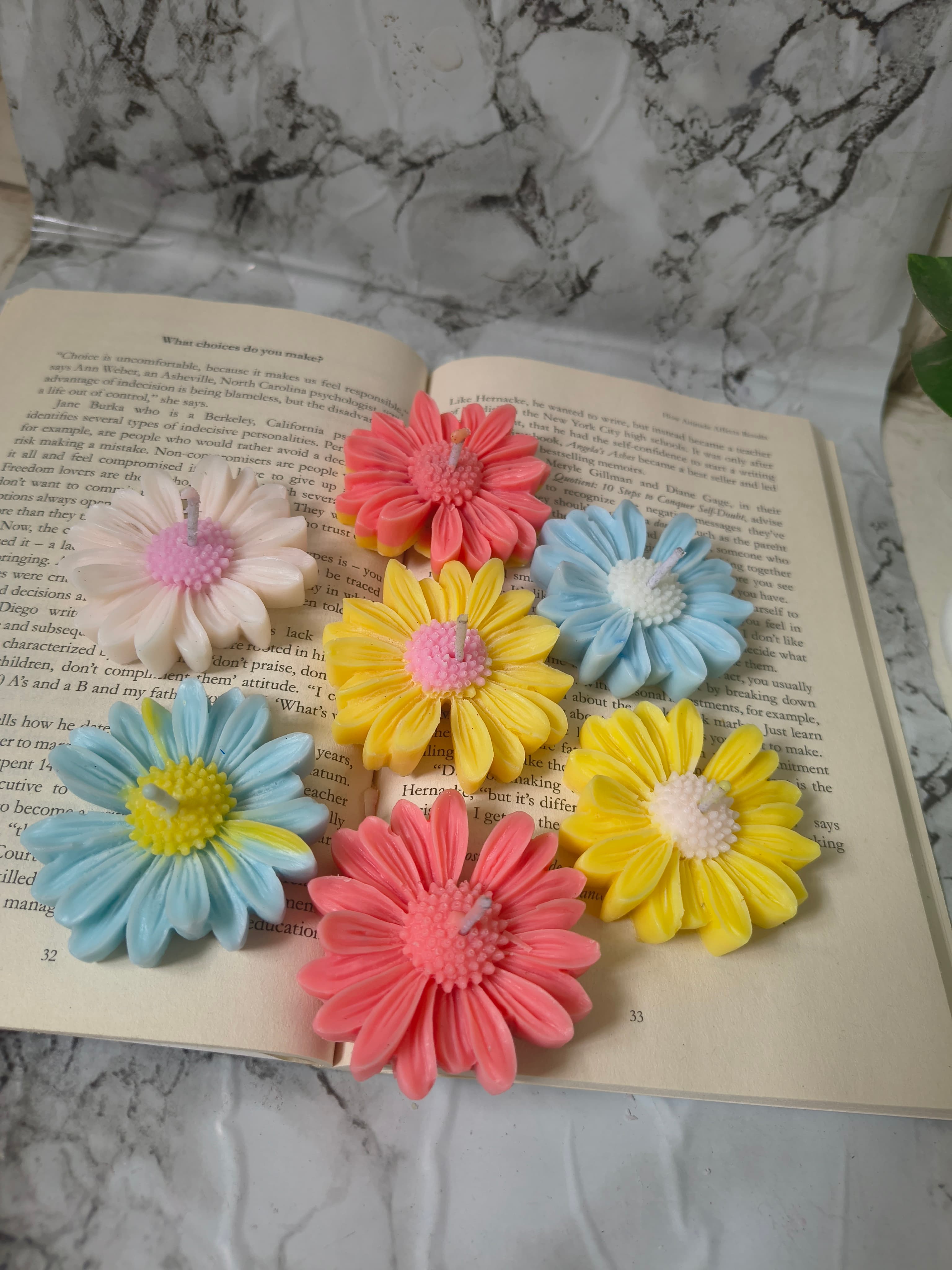 Gerbera Rainbow Tealight Set